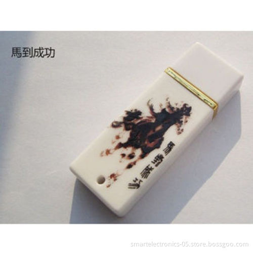 Ceramic USB flash drives, 64MB-128GB, free printing, package, custom, high speed, popular designs
